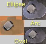Ellipse, Arc, Oval Designer Chair Mats